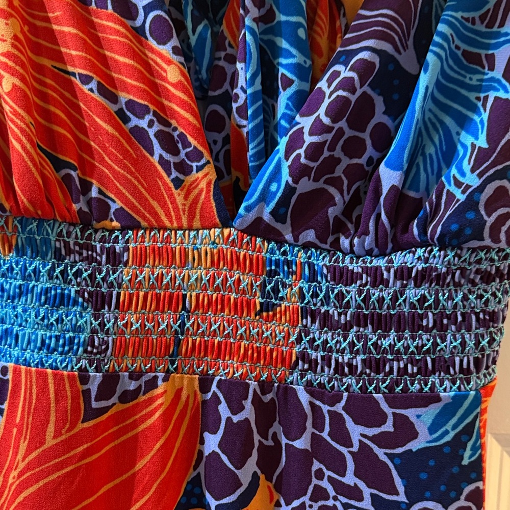 Moda International Multicolor Floral Dress NWOT - Picture 3 of 7